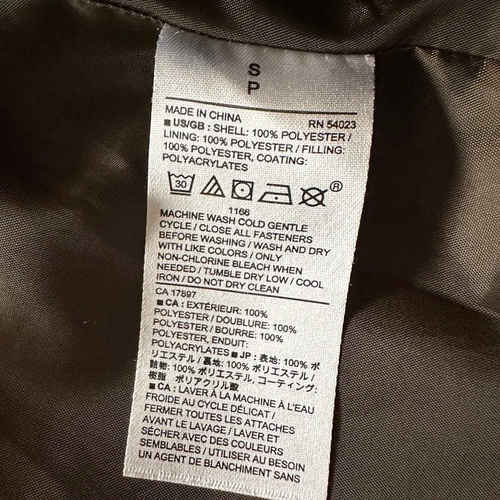 BANANA REPUBLIC HYDRORÉSISTANT DIAMOND QUILTED JACKET Size Small - Picture 14 of 15